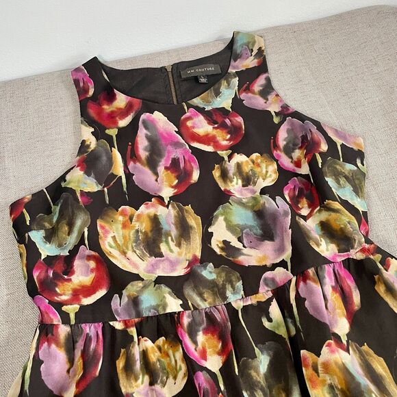 MM Couture by Miss Me Dress Women's Size Large Floral Flare Sleeveless - Picture 2 of 12